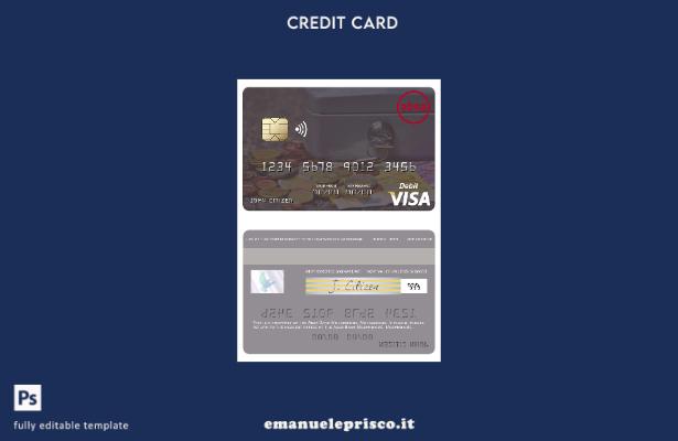 modello di carta di debito visto Mozambico Absa Bank Mozambico in stile verifica